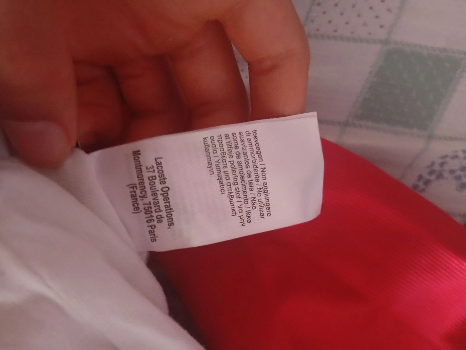 Veste coupe-vent Lacoste Sport vintage rouge bleu taille S – photo 5